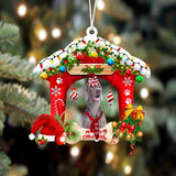 Godmerch- Ornament- Weimaraner-Christmas House Two Sided Ornament, Happy Christmas Ornament, Car Ornament