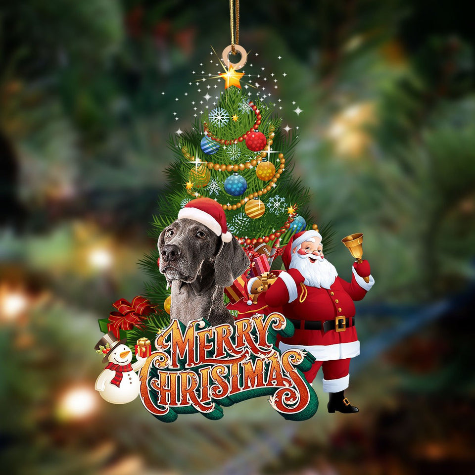 Godmerch- Ornament- Weimaraner-Christmas Tree&Dog Hanging Ornament, Happy Christmas Ornament, Car Ornament
