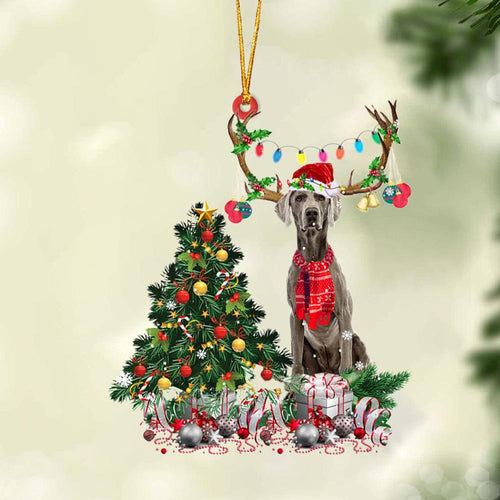 Godmerch- Ornament- Weimaraner 1-Christmas Tree Gift Hanging Ornament, Happy Christmas Ornament, Car Ornament