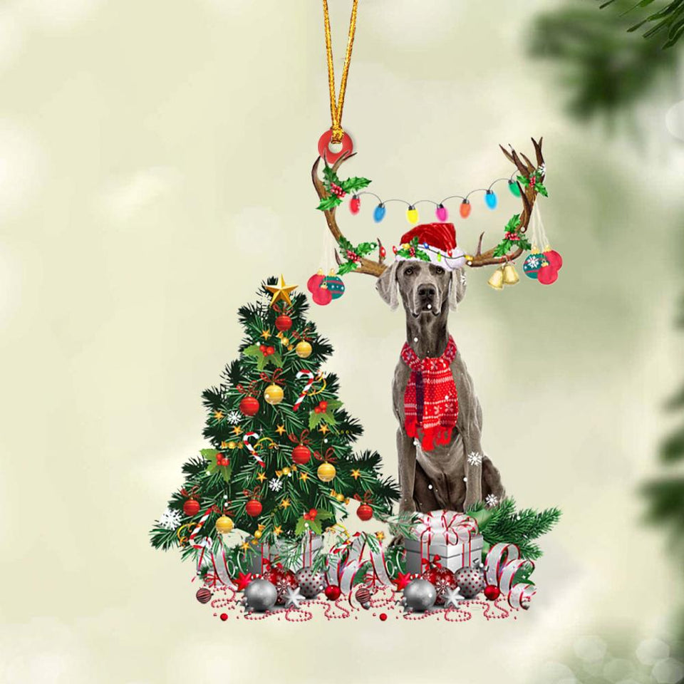 Godmerch- Ornament- Weimaraner 1-Christmas Tree Gift Hanging Ornament, Happy Christmas Ornament, Car Ornament