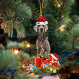 Ornament- Weimaraner 1-Dog Be Christmas Tree Hanging Ornament, Happy Christmas Ornament, Car Ornament