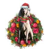 Godmerch- Ornament- Weimaraner Christmas Ornament, Happy Christmas Ornament, Car Ornament