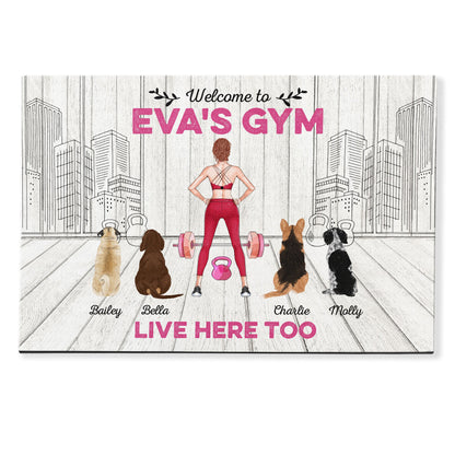 Welcome To Gym - Personalized Doormat - Gift For Gymer - Fitness Lady