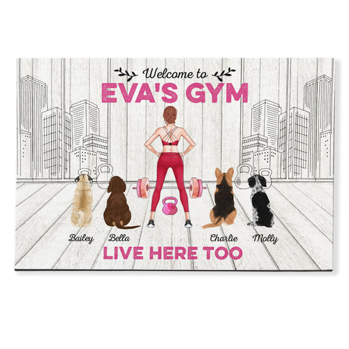 Welcome To Gym - Personalized Doormat - Gift For Gymer - Fitness Lady