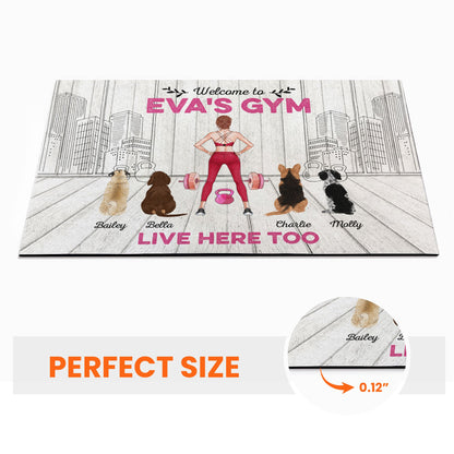 Welcome To Gym - Personalized Doormat - Gift For Gymer - Fitness Lady