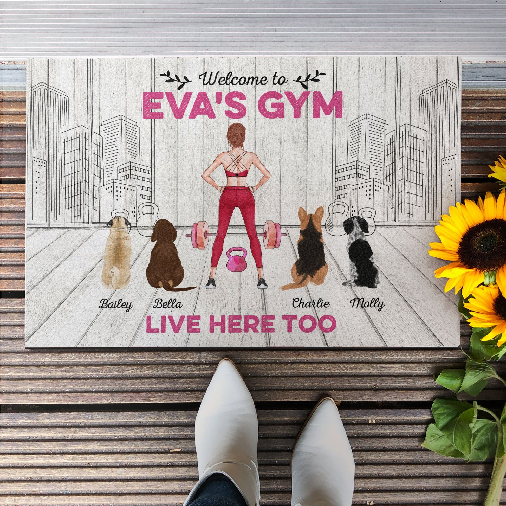 Welcome To Gym - Personalized Doormat - Gift For Gymer - Fitness Lady