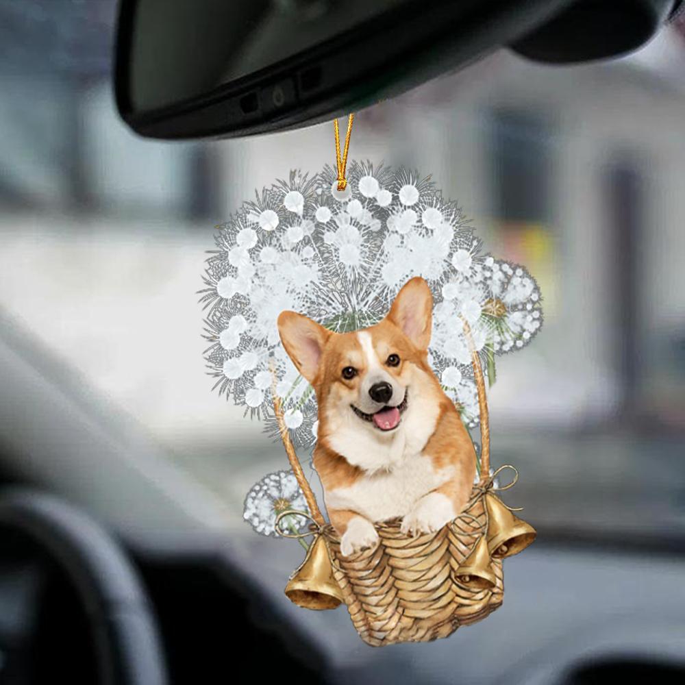 Welsh Corgi-Dandelion-Two Sided Ornament