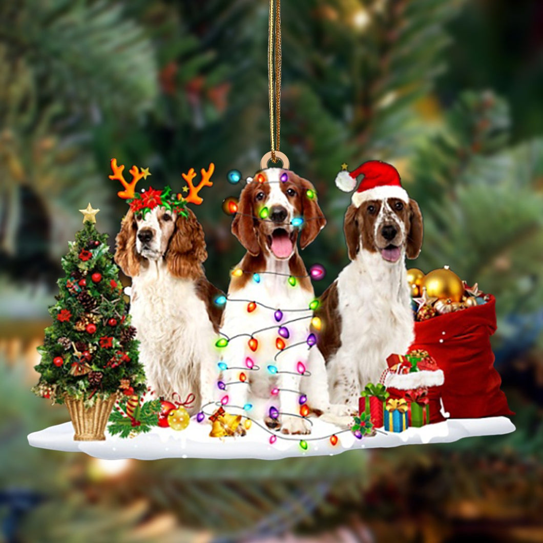Welsh Springer Spaniel-Christmas Dog Friends Hanging Ornament