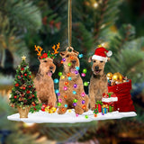 Ornament- Welsh Terrier-Christmas Dog Friends Hanging Ornament, Happy Christmas Ornament, Car Ornament