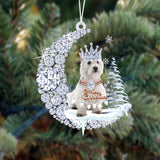 West Highland White Terrier Diamond Moon Merry Christmas Ornament Christmas Gifts