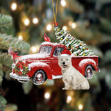 Ornament- West Highland White Terrier-Cardinal & Truck Two Sided Ornament, Christmas Ornament, Car Ornament