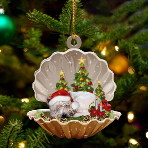 West Highland White Terrier3-Sleeping Pearl In Christmas Two Sided Ornament