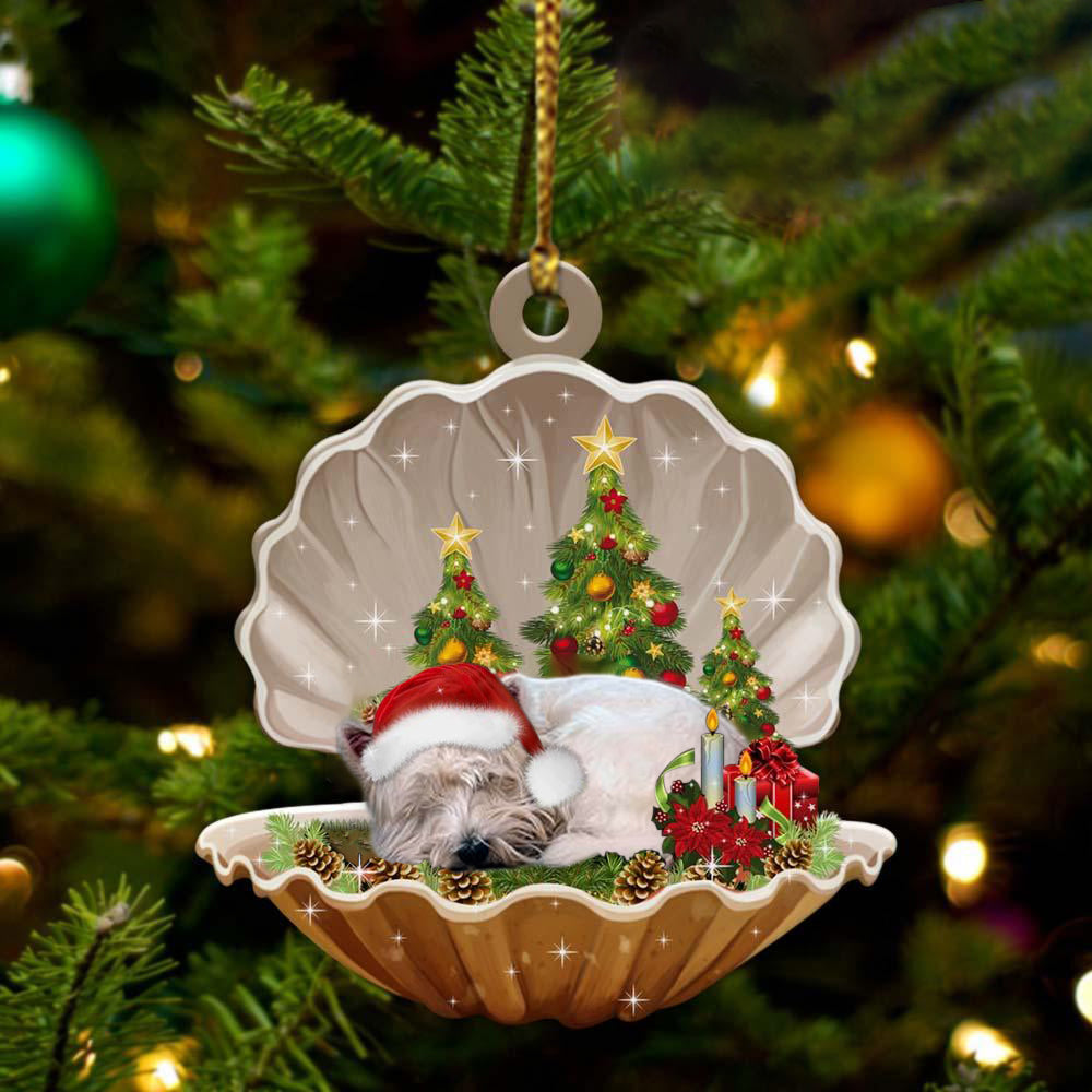 West Highland White Terrier3-Sleeping Pearl in Christmas Two Sided Ornament, Christmas Ornament, Car Ornament