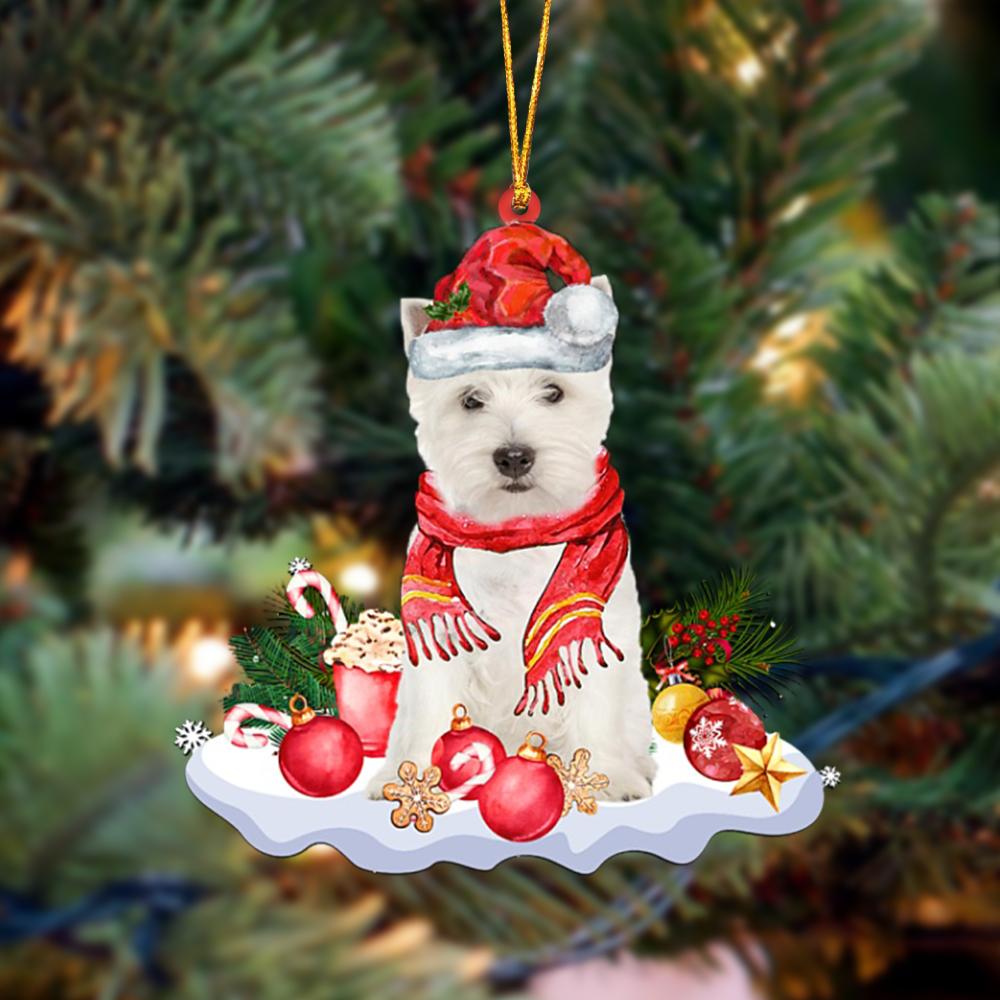 Ornament- West Highland White Terrier-Better Christmas Hanging Ornament, Christmas Ornament, Car Ornament