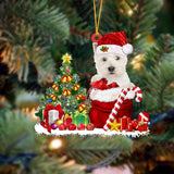 Godmerch- West Highland White Terrier/Westie Gift Bag Merry Christmas Ornament, Car Ornament, Christmas Ornament
