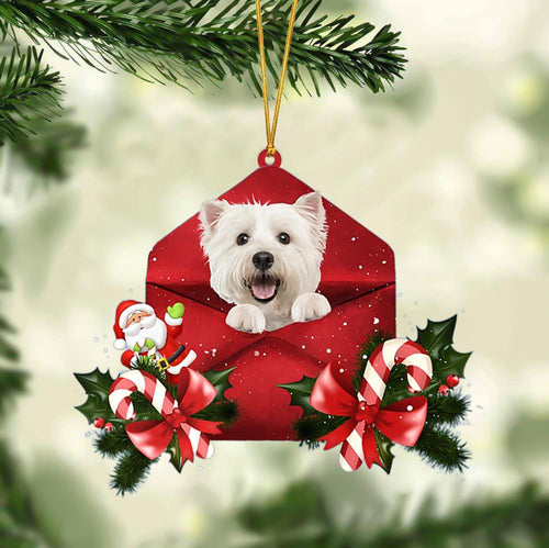 West Highland White Terrier Christmas Letter Ornament Dog Christmas Decoration
