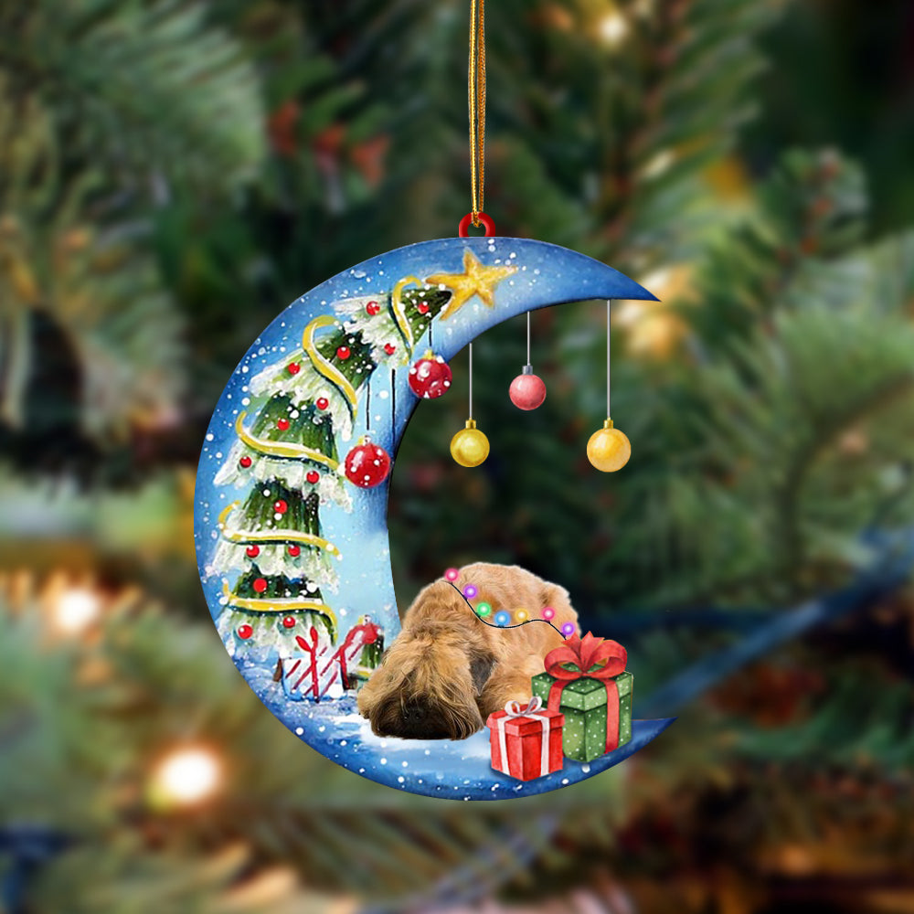 Ornament- Wheaten Terrier-Sleep On The Moon Christmas Two Sided Ornament, Christmas Ornament, Car Ornament