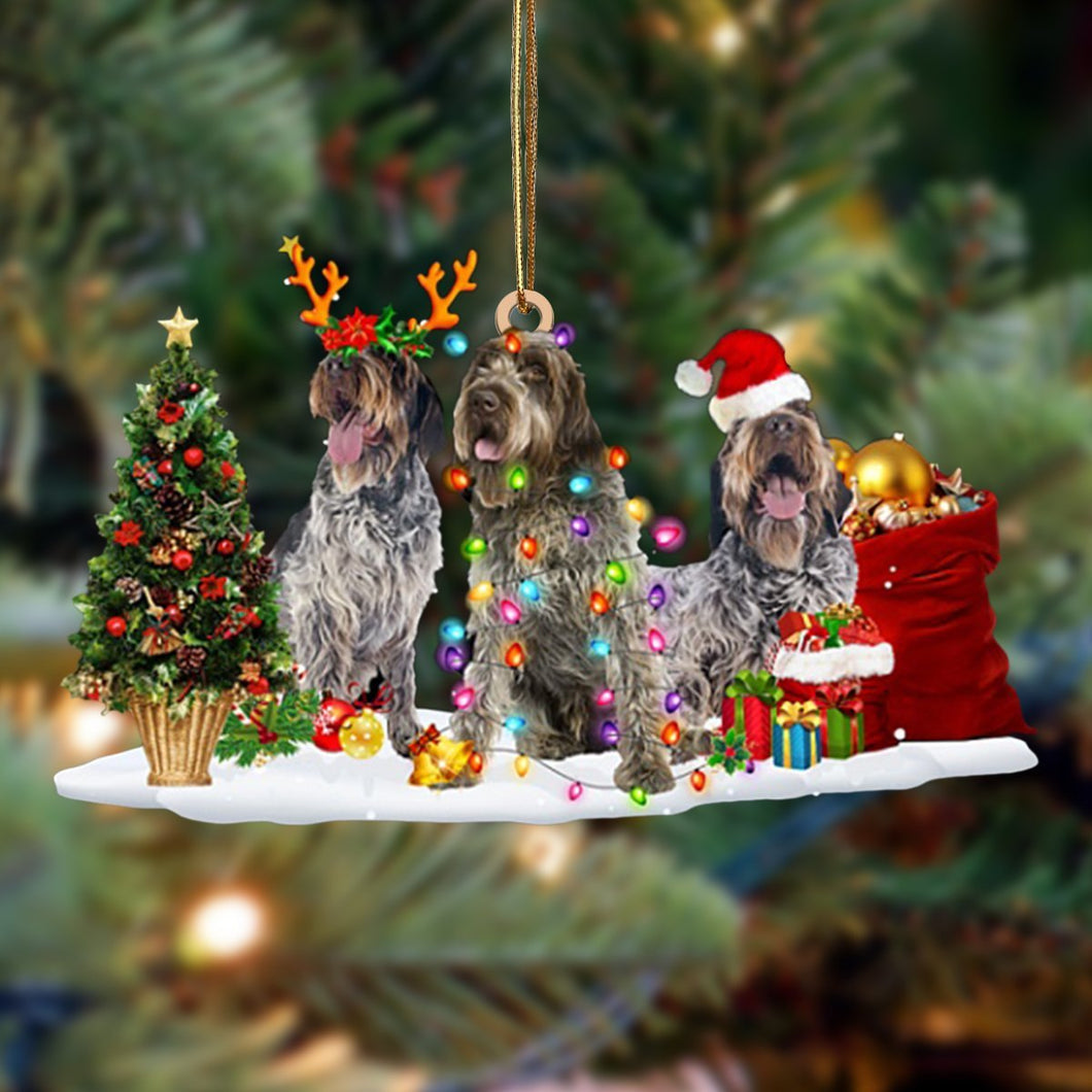 Wirehaired Pointing Griffon-Christmas Dog Friends Hanging Ornament