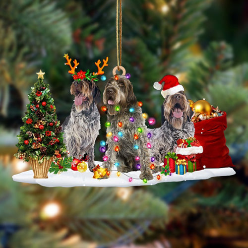 Godmerch- Wirehaired Pointing Griffon-Christmas Dog Friends Hanging Ornament, Christmas Ornament, Car Ornament