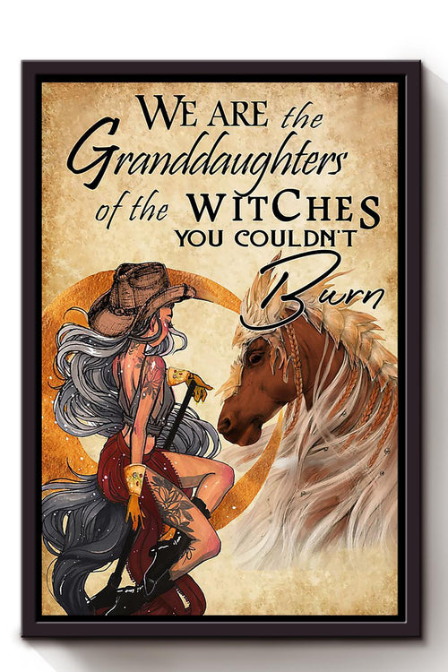 Witch Cowgirl Halloween Canvas And Poster, Wall Decor Visual Art, Halloween Gift, Happy Halloween