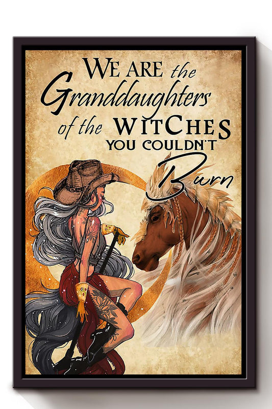 Witch Cowgirl Halloween Canvas And Poster, Wall Decor Visual Art, Halloween Gift, Happy Halloween