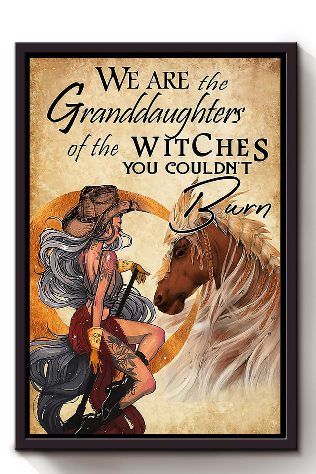 Witch Cowgirl Halloween Canvas And Poster, Wall Decor Visual Art, Halloween Gift, Happy Halloween