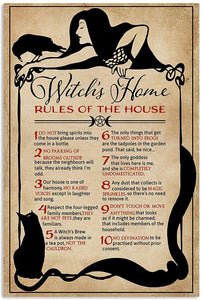 Witch House Rule Mermaid For Lovers Canvas And Poster, Wall Decor Visual Art, Halloween Gift, Happy Halloween