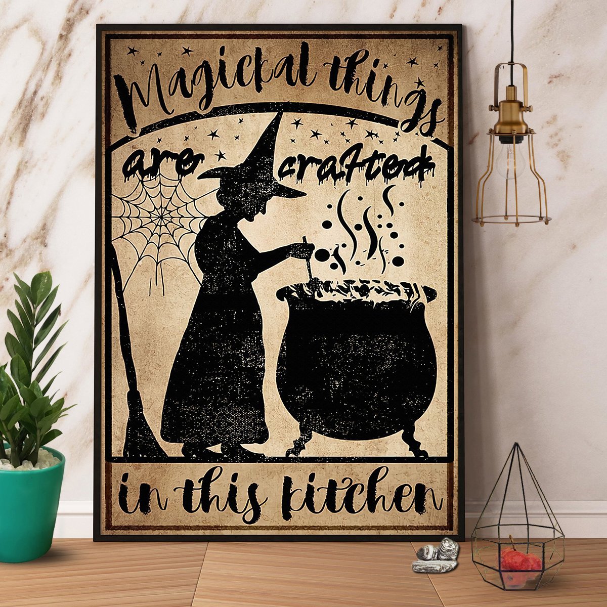 Witch Magical Things In This Kitchen Halloween Canvas And Poster, Wall Decor Visual Art, Halloween Gift, Happy Halloween