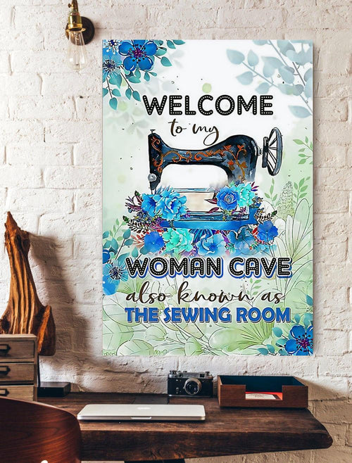 Woman Sewing Room Canvas And Poster, Wall Decor Visual Art