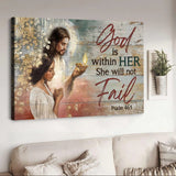 Woman prayer Jesus light God is within her - Matte Canvas