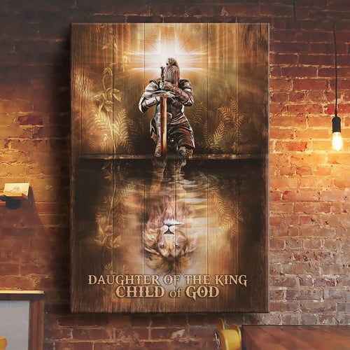 Woman warrior Daughter of the king child of God - Matte Canvas