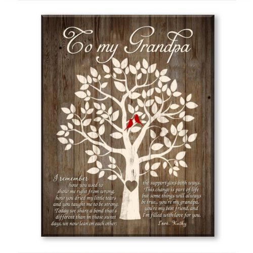 Grandpa Gift, Grandpa Birthday Gift, Grandpa Fathers Day Gift, Gift For Grandfather Canvas Print