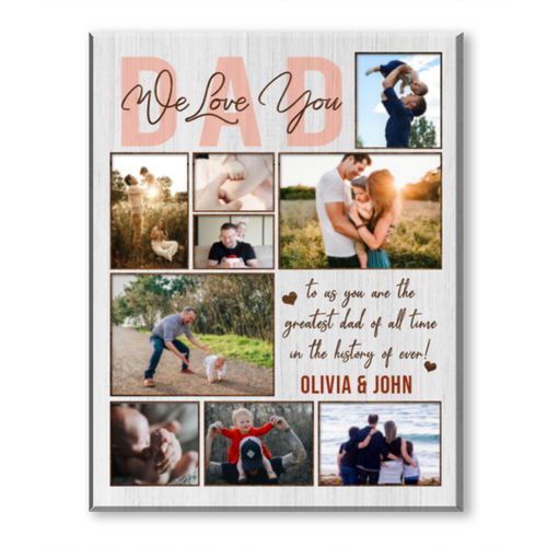 Christmas Dad Gift, Personalized Dad Photo Collage Gift, Thank You Gift For Father’s Day 2022