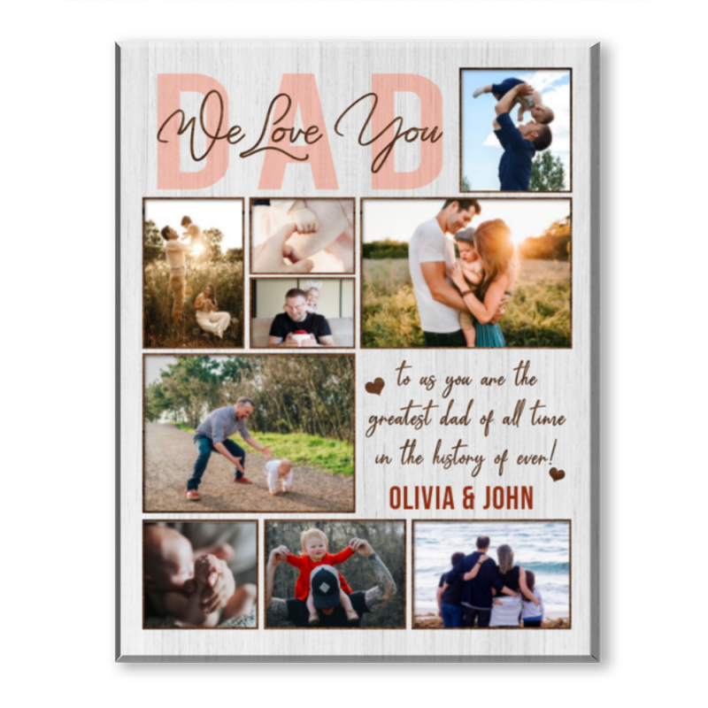 Christmas Dad Gift, Personalized Dad Photo Collage Gift, Thank You Gift For Father’s Day 2022