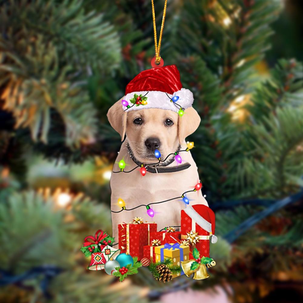 Ornament- YELLOW Goldador-Dog Be Christmas Tree Hanging Ornament, Happy Christmas Ornament, Car Ornament