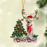 Ornament- YELLOW Labrador-Christmas Tree Gift Hanging Ornament, Happy Christmas Ornament, Car Ornament
