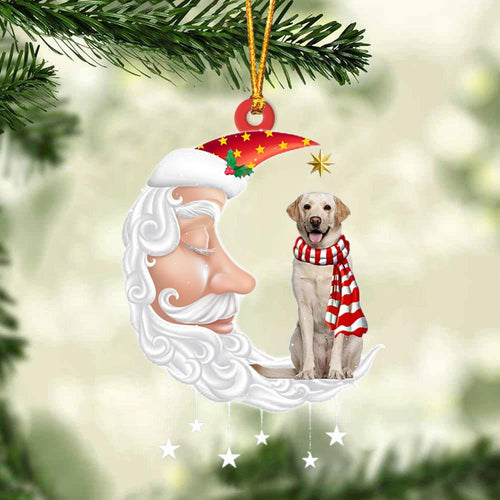 Labrador Retriever With Santa Christmas Ornament Dog Christmas Ornament