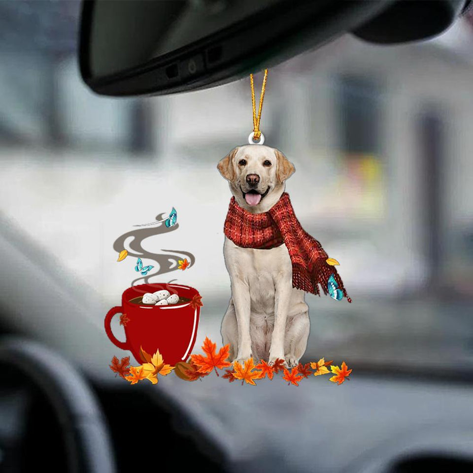 Yellow Labrador-Fall Chocolate-Two Sided Ornament