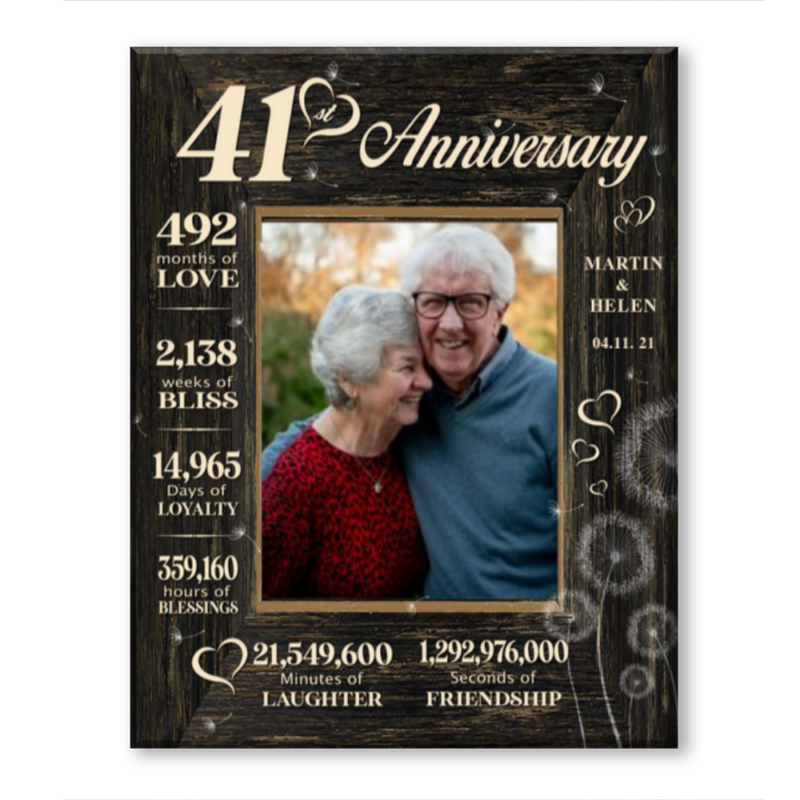 41 Year Wedding Anniversary Gift, 41st Anniversary Gift For Wife, 41Year Anniversary Gift For Husband