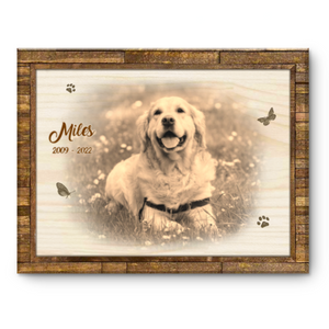Combine Photos Memorial Gift, Pet Portrait From Photo, Custom Dog Memorial Passing Gift