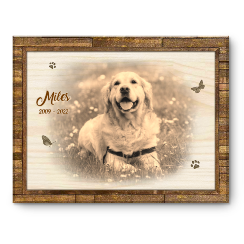 Combine Photos Memorial Gift, Pet Portrait From Photo, Custom Dog Memorial Passing Gift