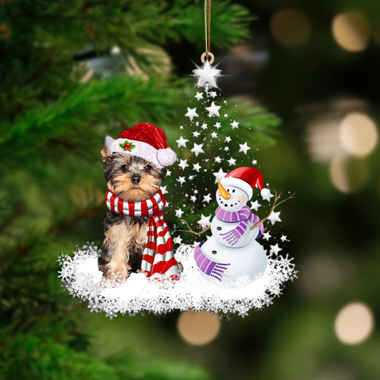 Yorkshire Terrier 3-Star Tree Hanging Ornament