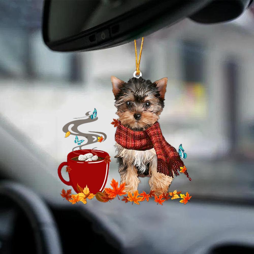 Yorkshire Terrier-Fall Chocolate-Two Sided Ornament