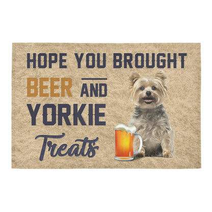 Yorkie Beer Doormat