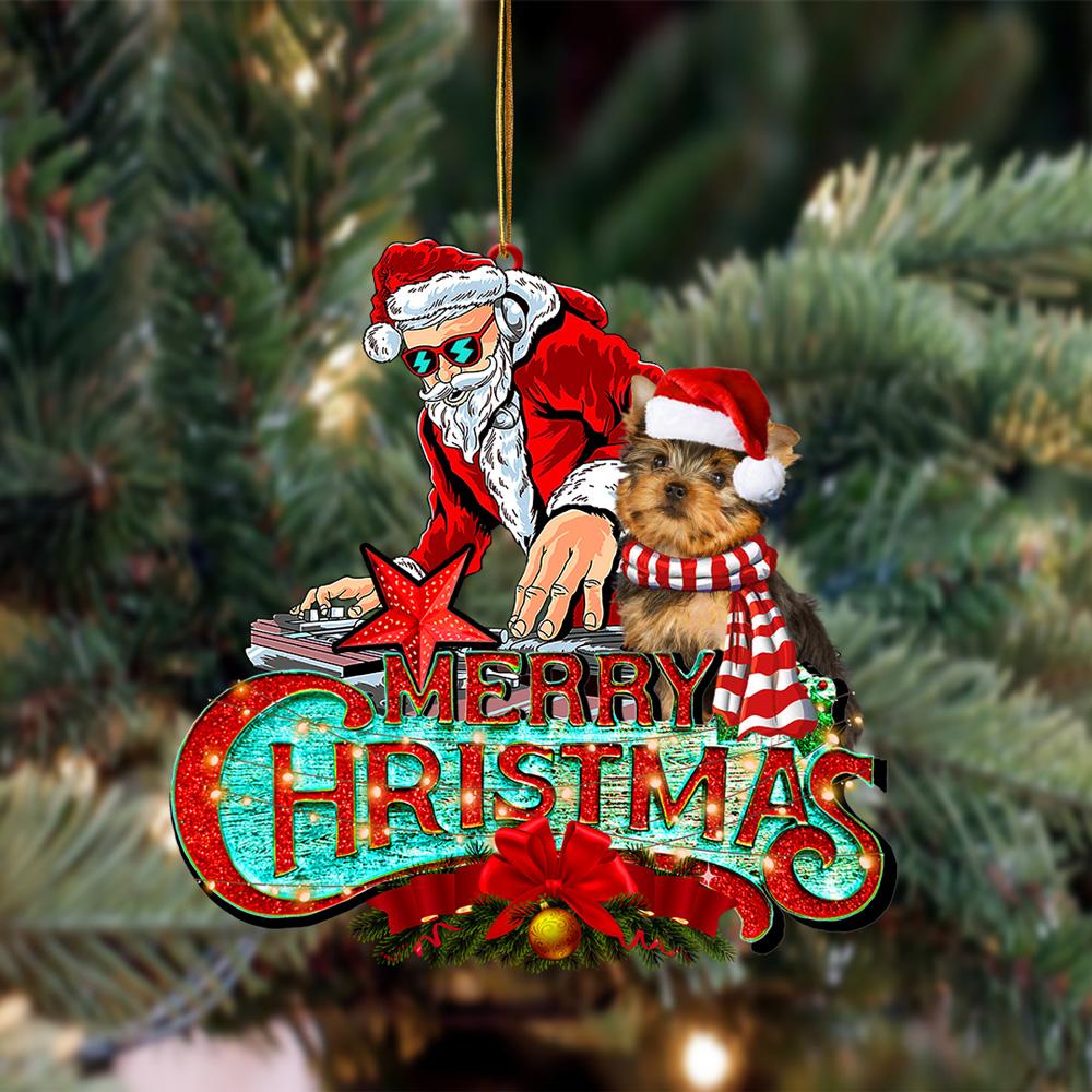 Yorkshire Terrier-Christmas Rock Two Sided Ornament