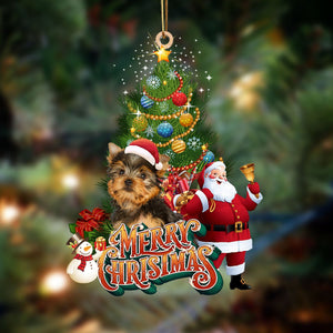 Ornament- Yorkshire Terrier-Christmas Tree&Dog Hanging Ornament, Happy Christmas Ornament, Car Ornament