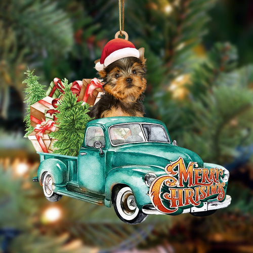 Yorkshire Terrier-Green Truck Hanging Ornament