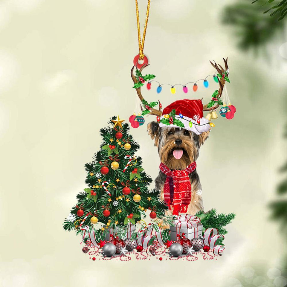 Yorkshire Terrier 1-Christmas Tree Gift Hanging Ornament
