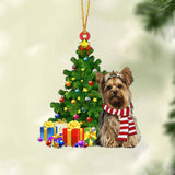 Ornament- Yorkshire Terrier 2-Christmas Star Hanging Ornament, Happy Christmas Ornament, Car Ornament