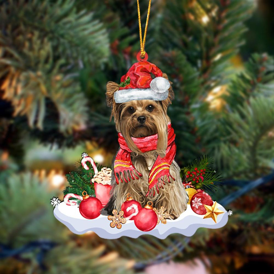 Ornament- Yorkshire Terrier 2-Better Christmas Hanging Ornament, Happy Christmas Ornament, Car Ornament
